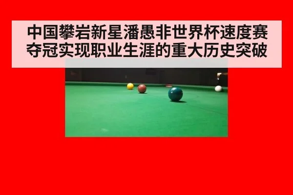 中国攀岩新星潘愚非世界杯速度赛夺冠实现职业生涯的重大历史突破